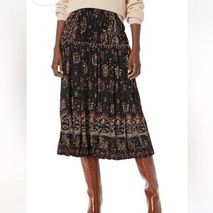 Rebeca Taylor Gossamer Fleur Mesh Tiered Skirt